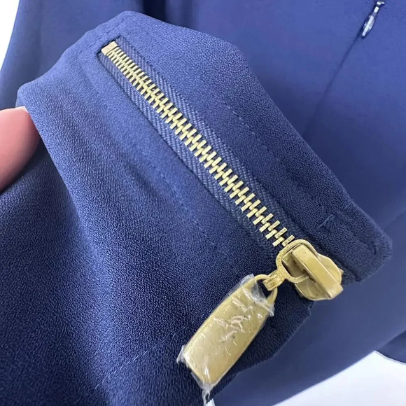 Laundry NWOT Navy 3/4 Sleeve Midi Shift Dress SIZE 8 - Picture 3 of 9